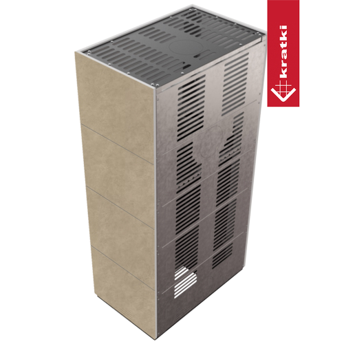 Kaminbausatz FLOKI BOX 8 kW Ø 160 Quarzsinter FOKOS RENA