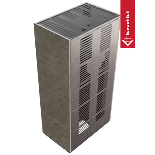 Kaminbausatz FLOKI BOX 8 kW Ø 160 Quarzsinter FOKOS PIOMBO