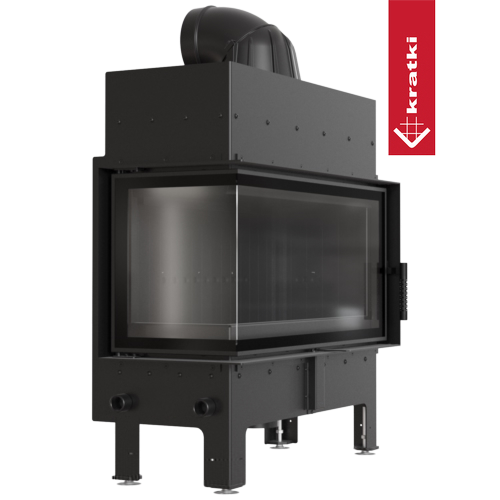 Kamineinsatz aus Stahl FLOKI L - 12 kW Ø 200