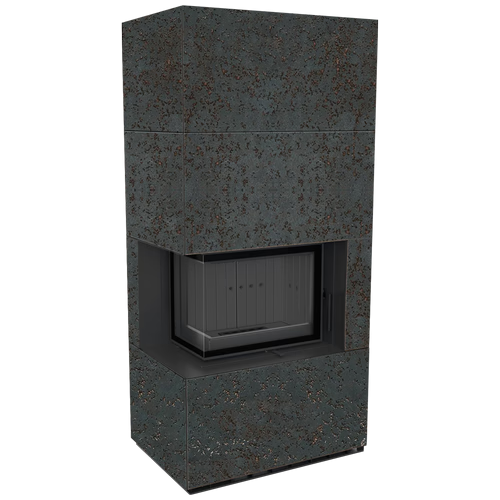 Kaminbausatz FLOKI BOX 8 kW Ø 160 Quarzsinter OXIDE NERO