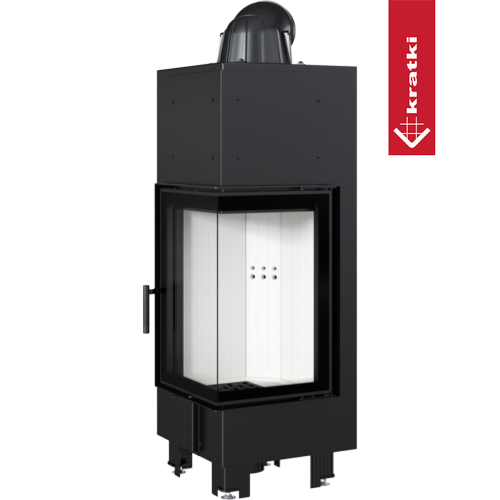 Kamineinsatz aus Stahl MBN 680 - 10 kW Ø 200 - Stahlfront mit Siebdruckglas