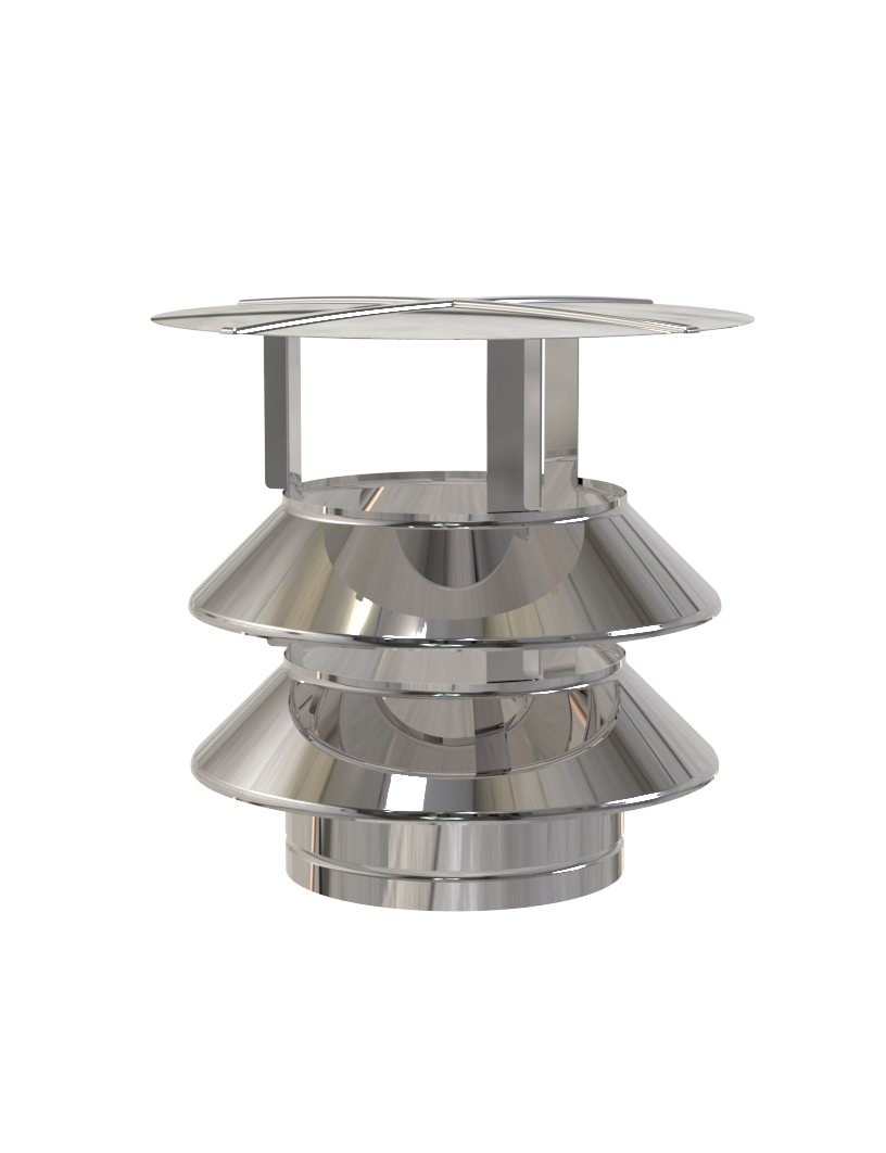 Lamellenhaube mit 2 lamellen