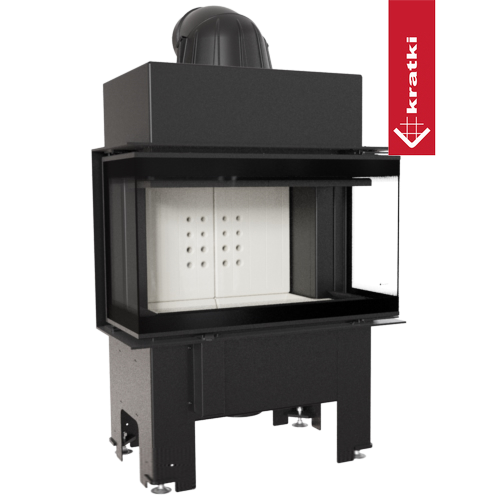 Kamineinsatz NBC 680/280 - 7 kW Ø 160 - Stahlfront mit Siebdruckglas