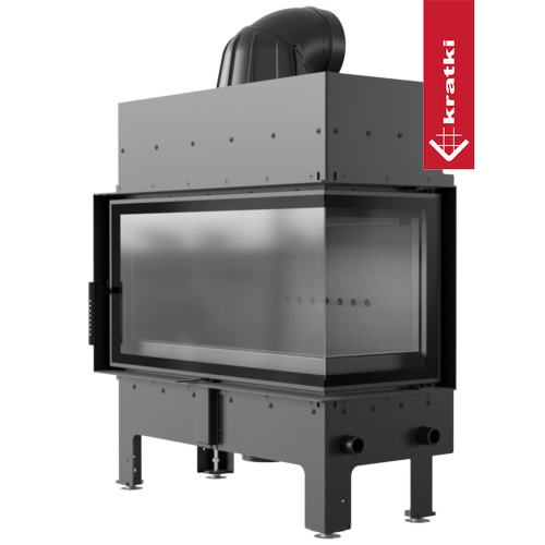 Kamineinsatz aus Stahl FLOKI L - 12 kW Ø 200