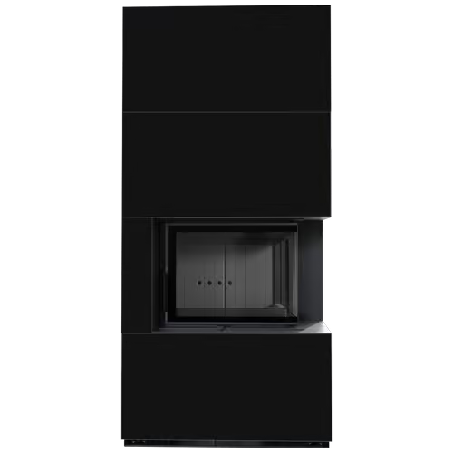 Kaminbausatz FLOKI BOX 8 kW Ø 160 Quarzsinter NERO ASSOLUTO