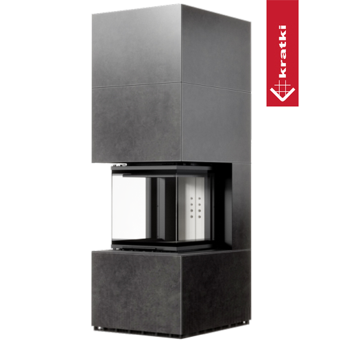 Kaminbausatz NBC 500/500 - Niedrig 8 kW Ø 200 - Sinter FOKOS GRAFITE