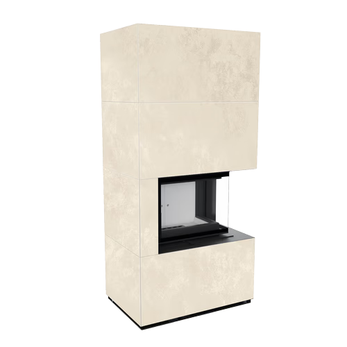 Kaminbausatz FLOKI BOX 8 kW Ø 160 Quarzsinter OXIDE BIANCO
