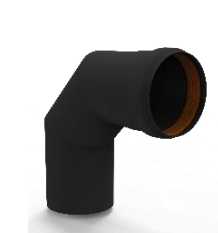 Rippenbogen 90° starr ohne Putztür