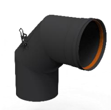 Rippenbogen 90° starr mit Putztür