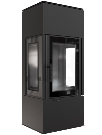 Kratki THOR VIEW - Kaminofen aus Stahl Ø 150 8 kW schwarz Verkleidung