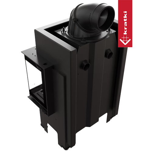 Kamineinsatz NBC 680/280 - 7 kW Ø 160 - Stahlfront mit Siebdruckglas