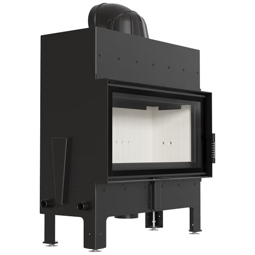 Kamineinsatz aus Stahl FLOKI L - 12 kW Ø 200