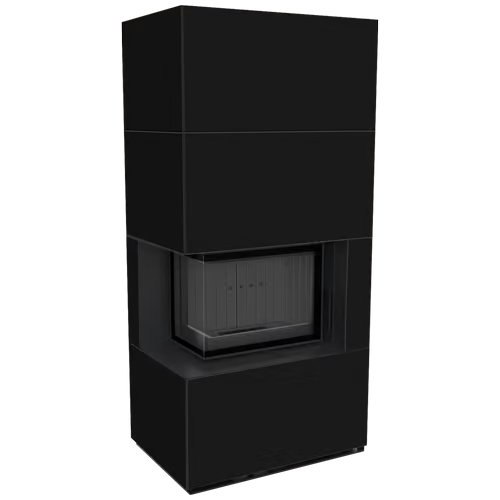 Kaminbausatz FLOKI BOX 8 kW Ø 160 Quarzsinter NERO ASSOLUTO