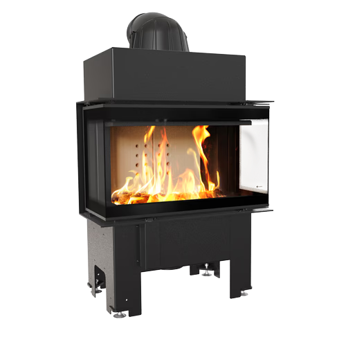 Kamineinsatz NBC 680/280 - 7 kW Ø 160 - Stahlfront mit Siebdruckglas