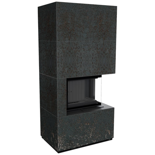 Kaminbausatz FLOKI BOX 8 kW Ø 160 Quarzsinter OXIDE NERO