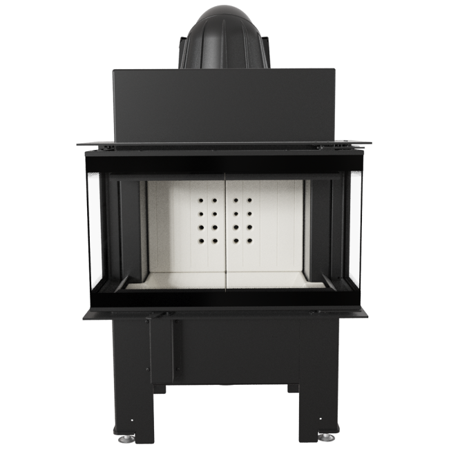 KRATKI KAMINEINSATZ DREISEITIGER STAHLKAMIN NBC/BSL/P/680/280 MIT SEITLICH ÖFFNENDEN TÜREN