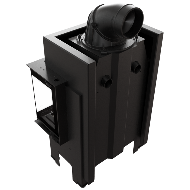 KRATKI KAMINEINSATZ DREISEITIGER STAHLKAMIN NBC/BSL/P/680/280 MIT SEITLICH ÖFFNENDEN TÜREN