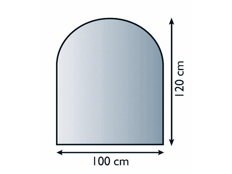 Glasbodenplatte Halbrund