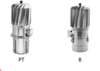 HYBRID TURBOWENT TULIPAN FORCE-IN MOUNTING BASE, INLET-PIPE (OPENABLE)