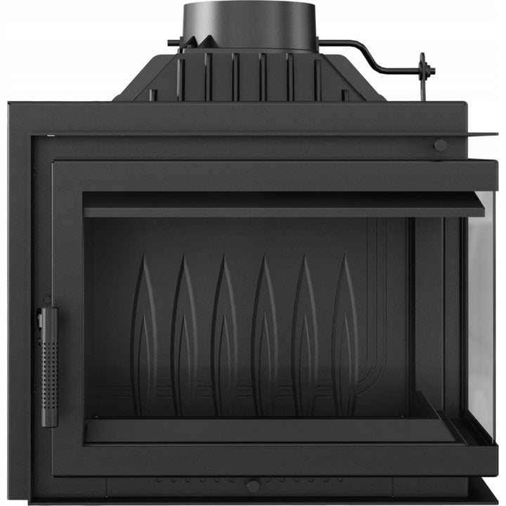 Kamineinsatz Gusseisen SIMPLE rechts 8 kW Ø 200 Einbausatz 1