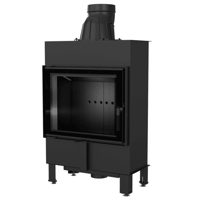 Intelligenter Kamineinsatz LUCY SLIM 8 kW Ø 160 schwarz Verkleidung MSK