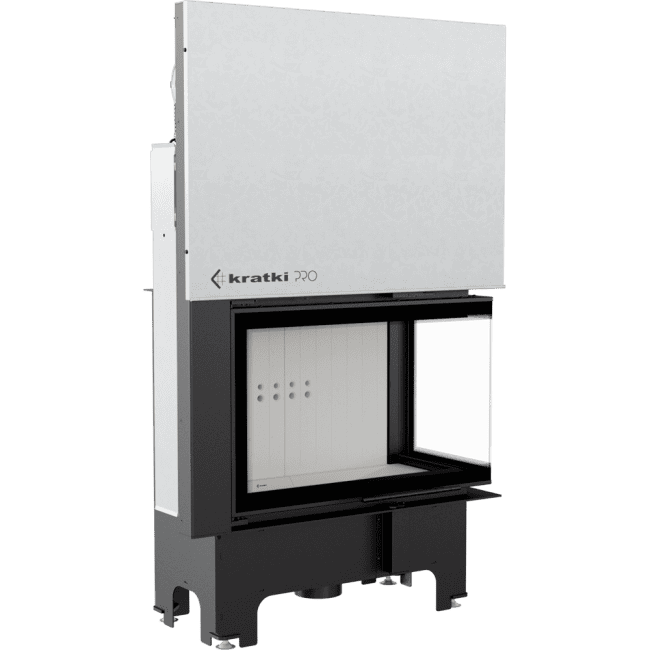 Intelligenter Kamineinsatz aus Stahl VNP 810/410 14 kW Ø 200 mit Schiebetür MSK