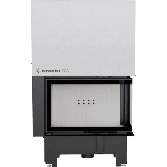 Intelligenter Kamineinsatz aus Stahl VNP 810/410 14 kW Ø 200 mit Schiebetür MSK