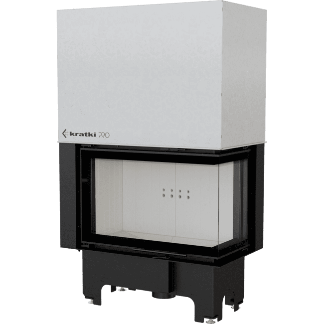 Intelligenter Kamineinsatz aus Stahl VNP 810/410 14 kW Ø 200 mit Schiebetür MSK