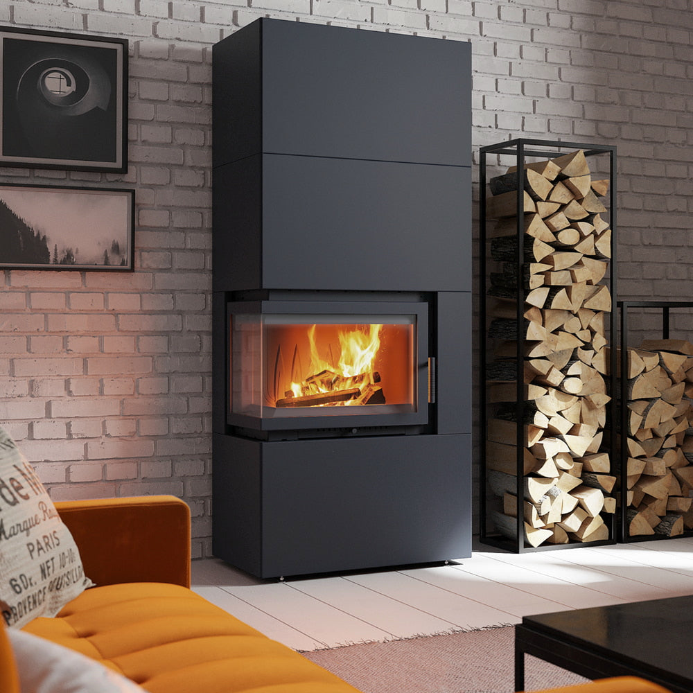 Kamineinsatz Simple Box 8 kW Ø 200 Black