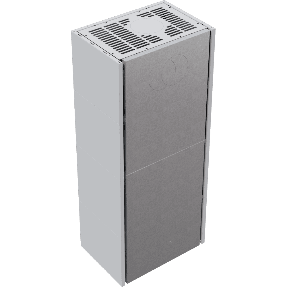 Kamineinsatz Simple Box 8 kW Ø 200 Bianco mit Türfeder