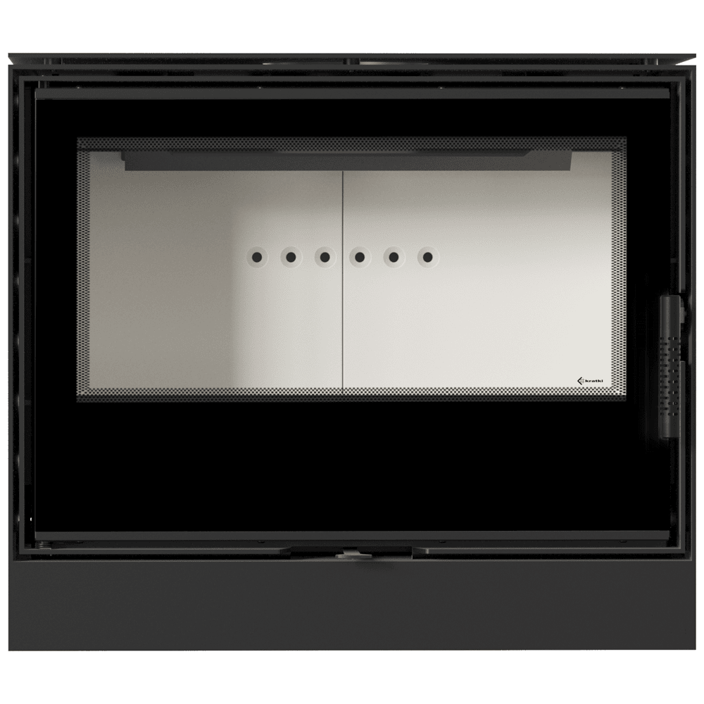 Kaminofen aus Stahl KARI 80 Ø 180 12 kW schwarz Verkleidung