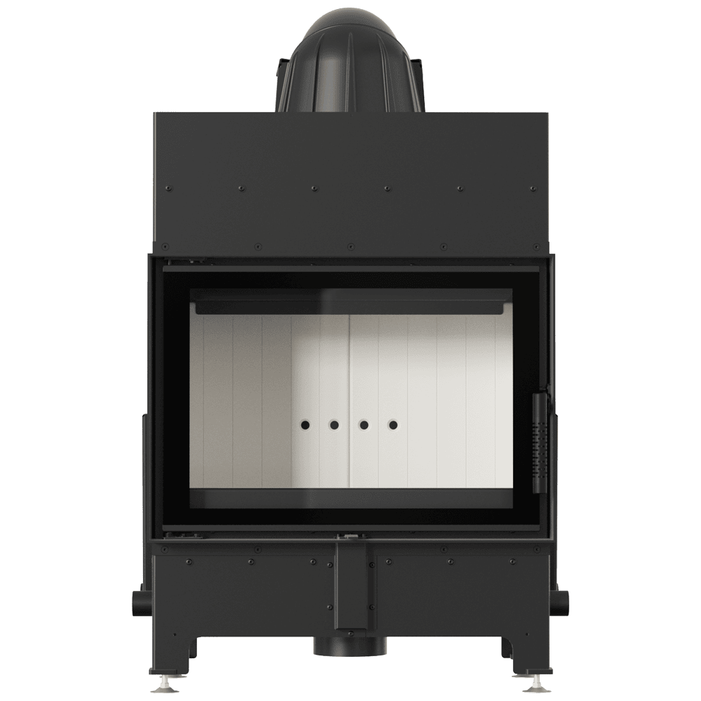 Kamineinsatz aus Stahl FLOKI M links 10 kW Ø 200