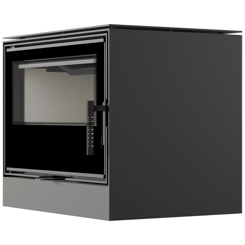 Kaminofen aus Stahl KARI 70 Ø 150 8 kW schwarz Verkleidung