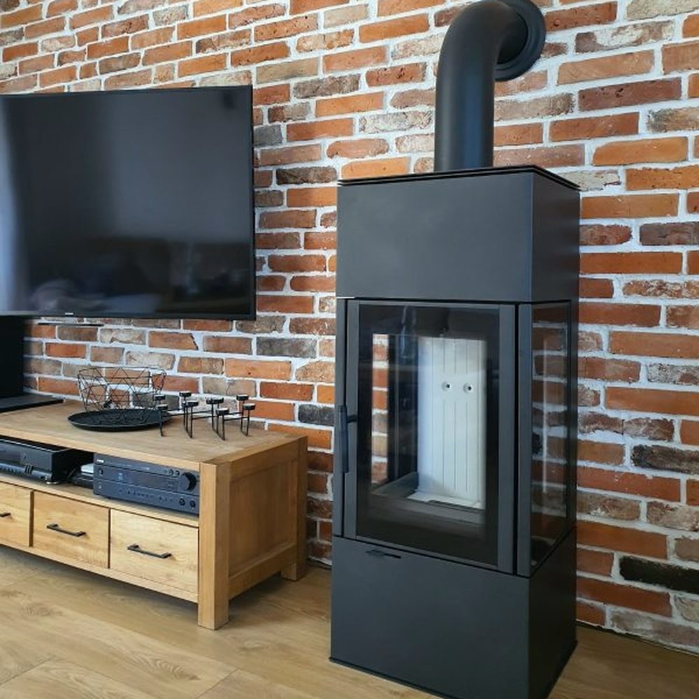 Kratki THOR VIEW - Kaminofen aus Stahl Ø 150 8 kW schwarz Verkleidung