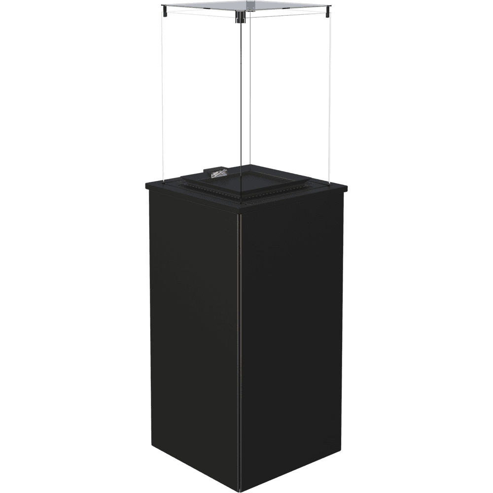 Terrassenheizer Patio Mini Glas schwarz gesteppt automatische Steuerung 8,2kW