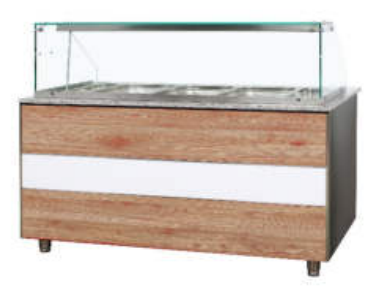 Bain Marie Glasaufsatz, Granit und Verkleidung