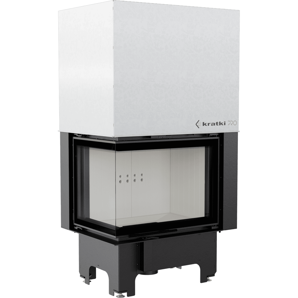 Kamineinsatz aus Stahl VNL 700/480 12 kW Ø 200 mit Schiebetür