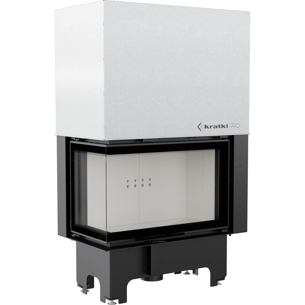 Kamineinsatz aus Stahl VNL 810/410 14 kW Ø 200 mit Schiebetür