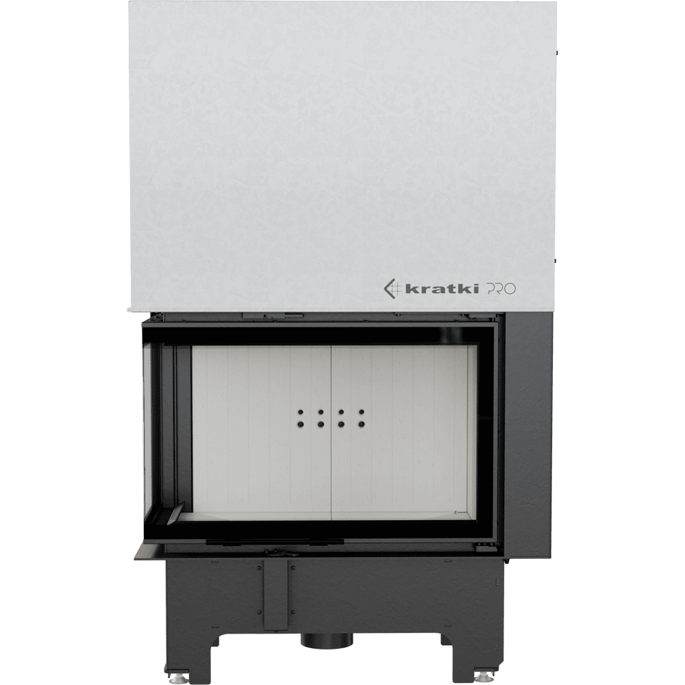 Kamineinsatz VNL 810/410 14 kW Ø 200 mit Schiebetür schwarz Verkleidung