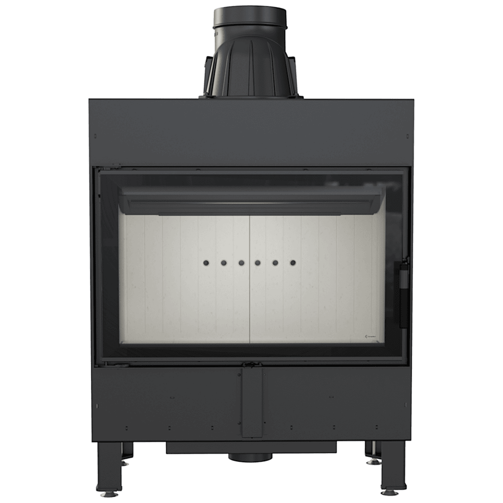 Kominek powietrzny stalowy 14 kW double glass