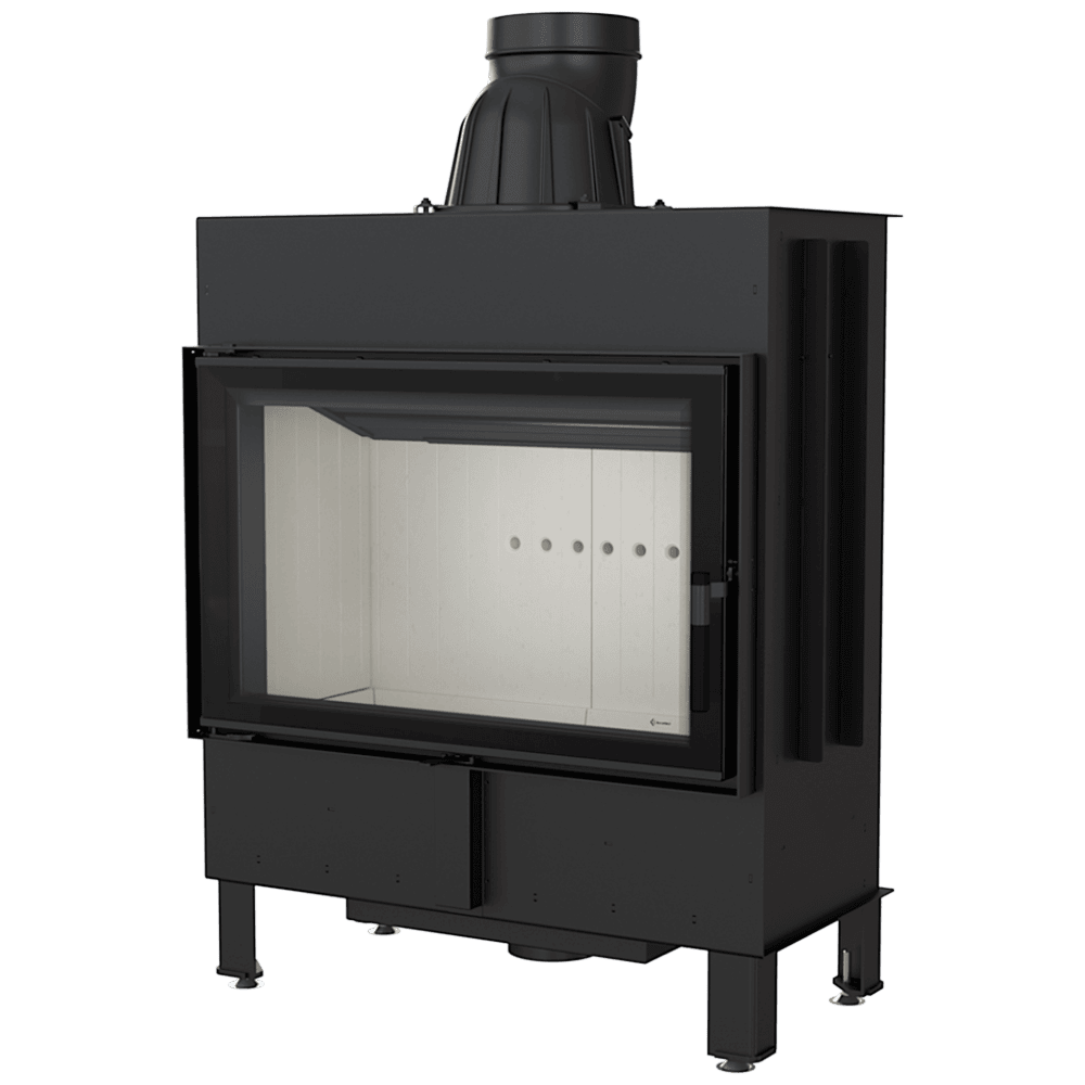 Kominek powietrzny stalowy 14 kW double glass