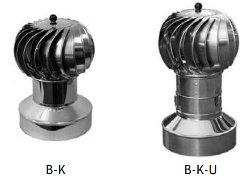 TURBOWENT WITH INSULATION CLOSING VERSIONS NON-OPENABLE AND OPENABLE