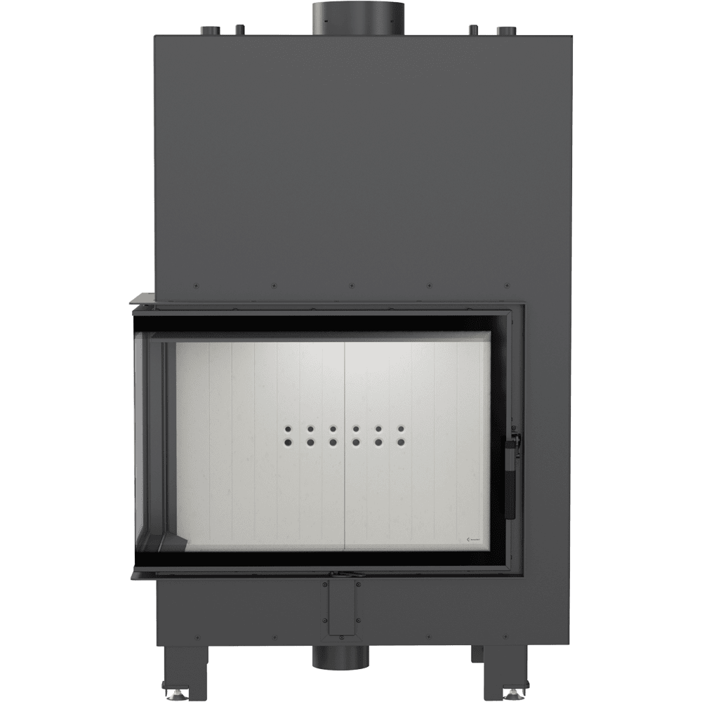 Wasserführender Kamineinsatz MBA links 17 kW Ø 200 gebogenes Glas