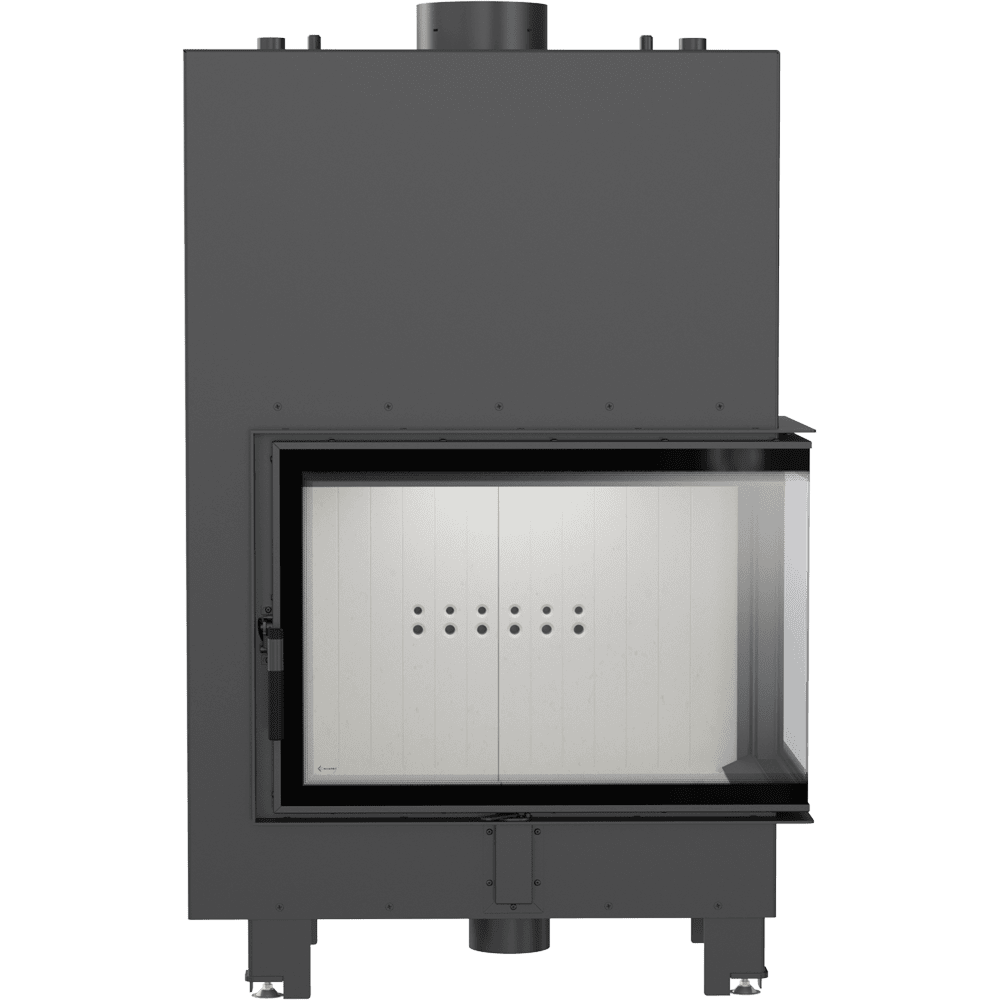 Wasserführender Kamineinsatz MBA rechts 17 kW Ø 200 gebogenes Glas