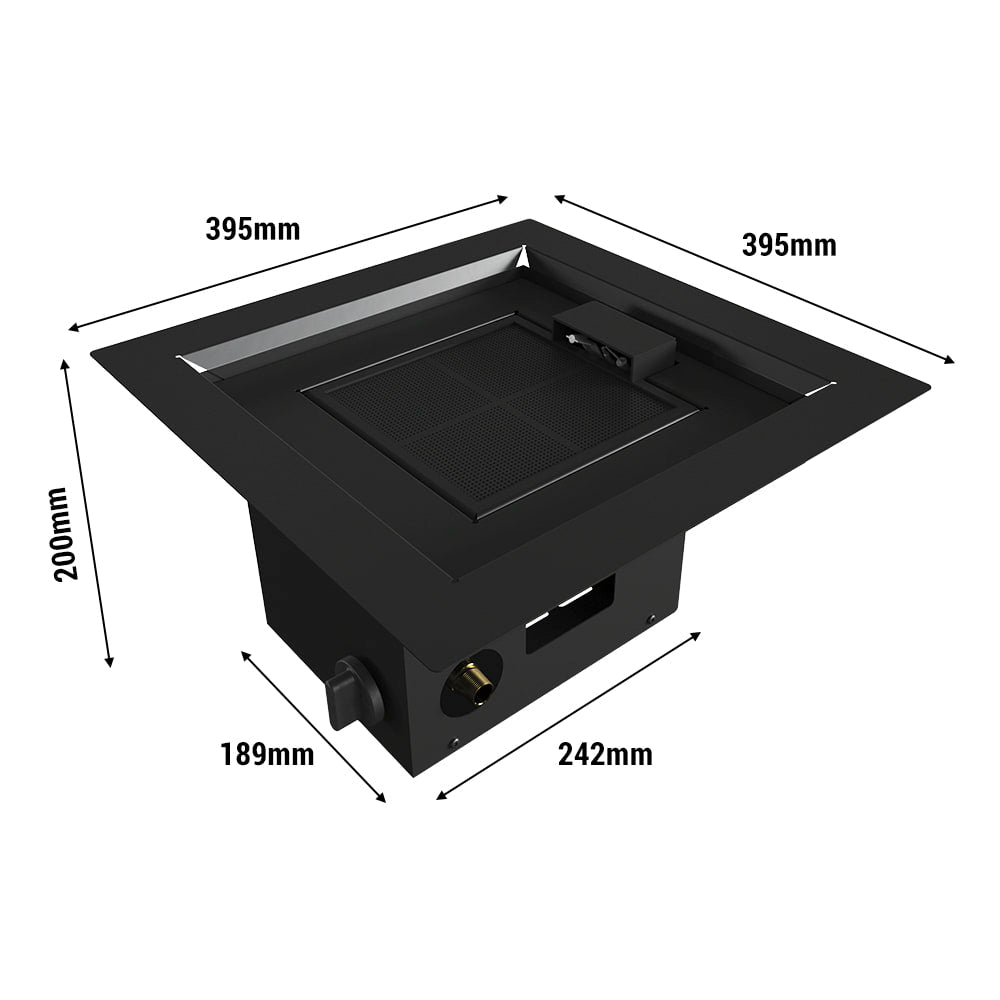 Gasfeuerstelle Outdoor AQF1 39,5x39,5 11,5 kW Propan-Butan