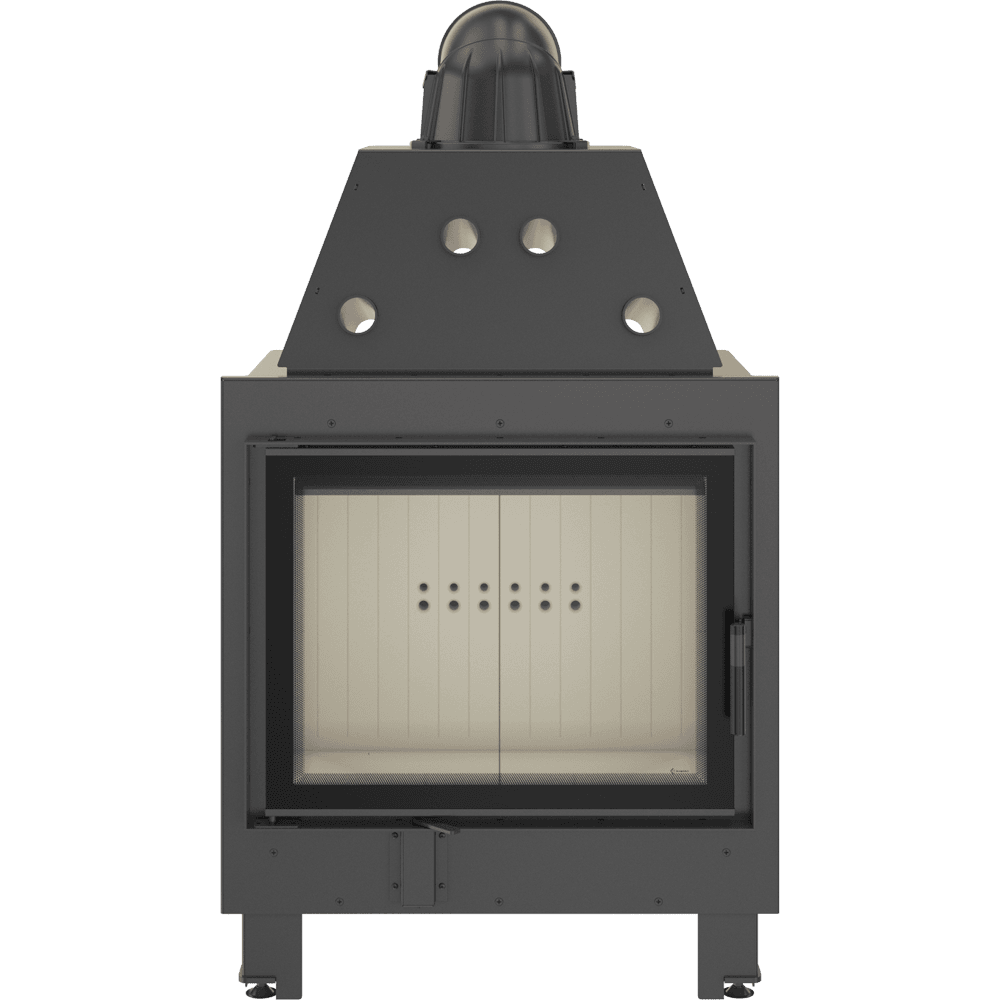 Kamineinsatz aus Stahl MBA links 17 kW Ø 200