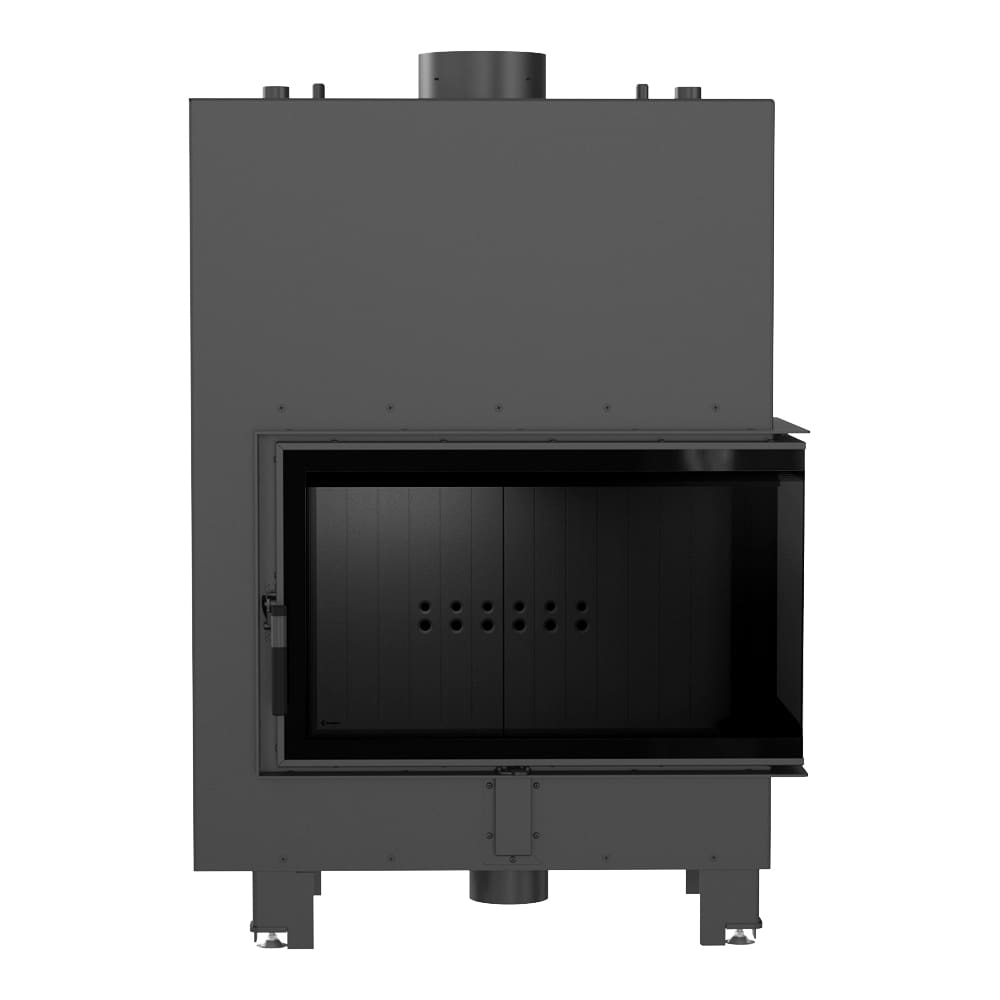 Wasserführender Kamineinsatz MBO rechts 15 kW Ø 200 schwarz Verkleidung