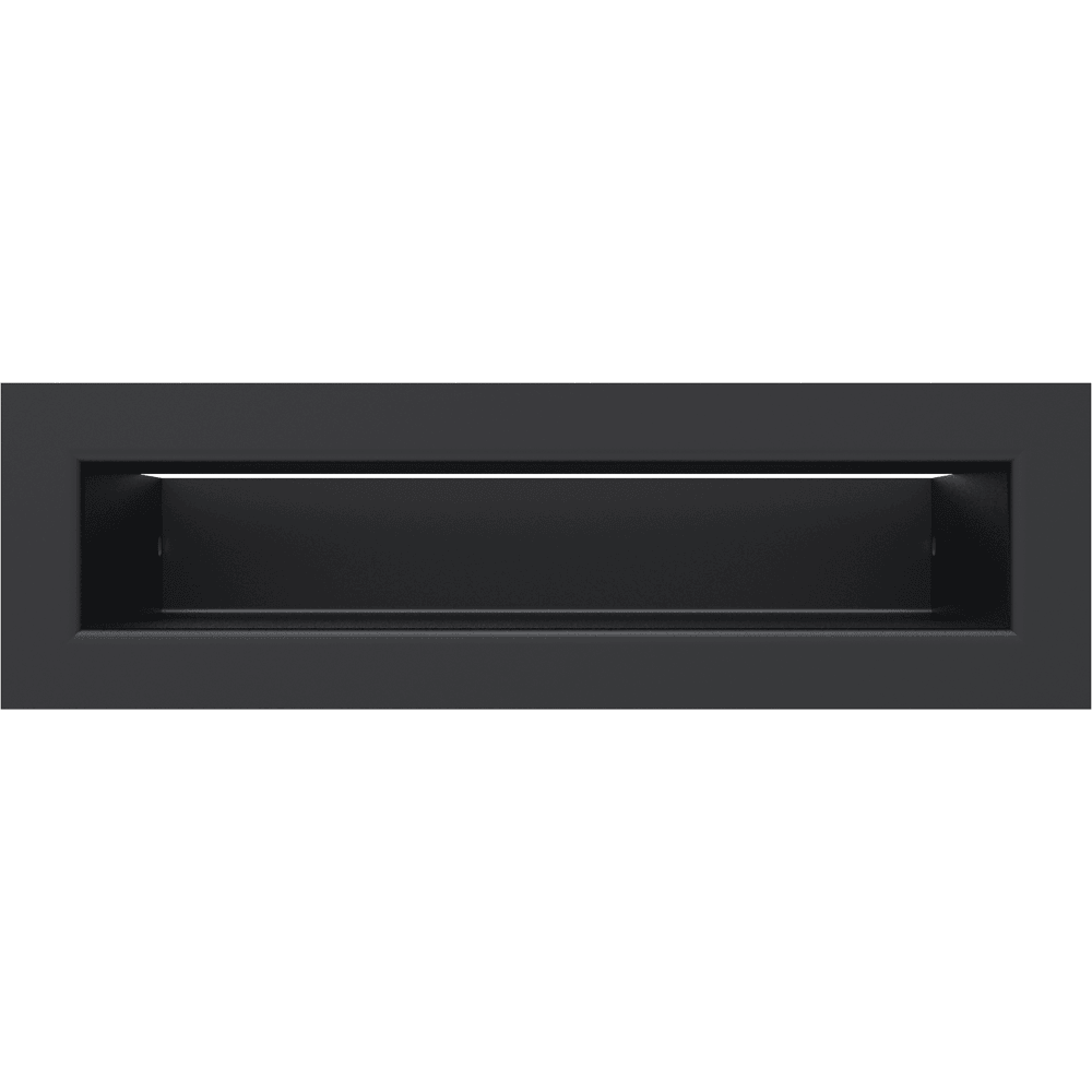 Eck-Lüftungsgitter LUFT links 60x40x6 schwarz