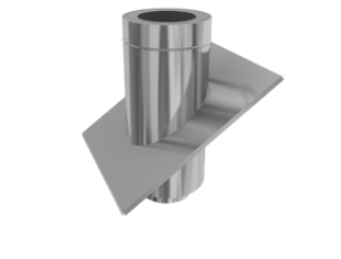 INSULATED INTERMEDIATE SLOPE ROOF CHIMNEY BASE