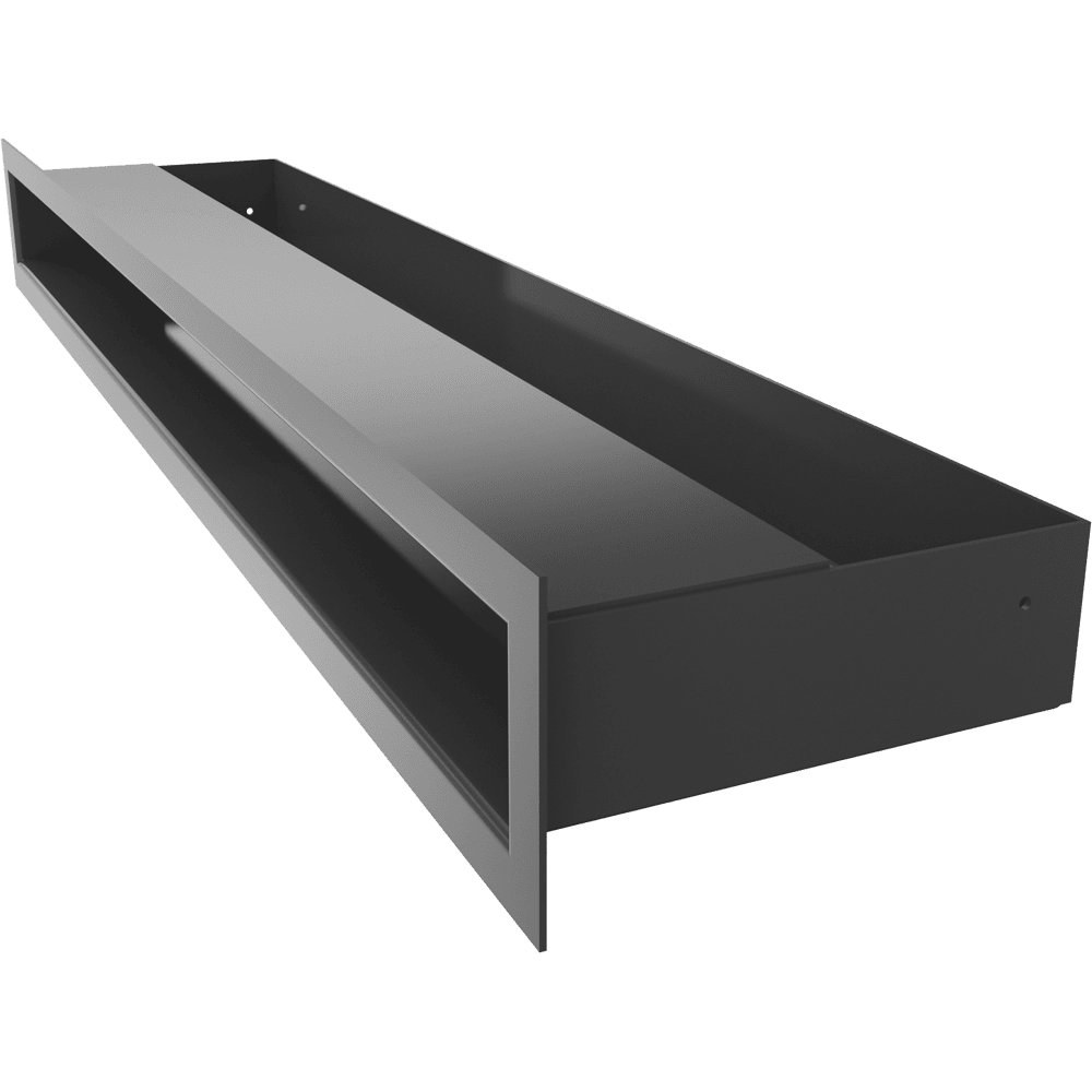 Eck-Lüftungsgitter LUFT 56x56x9 schwarz Slim